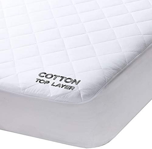  Full Mattress Pad Cotton Cover Size 54x75 Inches Stretches To 16 Deep - Fitted Quilted Sheet For Full Bed , Cotton Cover