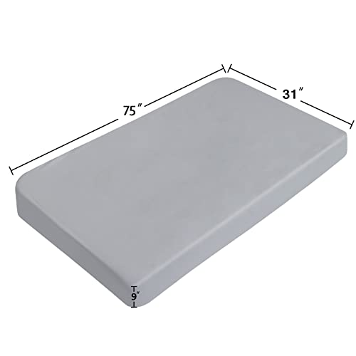  Cot Sheet 31" X 75", Daycare Cot Size Mattress Sheets Fitted With Narrow Twin/Camp Bunk/Rvs Bunk/Guest Beds/Trifold Mattress, Super Soft And Breathable Microfiber Cover For Toddler, Gray