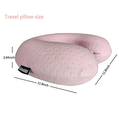  Gosider Neck Pillows For Sleeping Travel Pink Travel Pillow Comfortable U Shape Memory Foam Pillows Neck And Head Support Portable Travel Neck Pillow Suitable For Planes, Trains, Self-Driving Cars