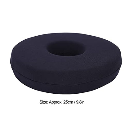  Donut Pillow Seat Cushion, 25cm Memory Foam Pillow, Relieve Pain And Pressure, Pregnancy Post Natal (Black)