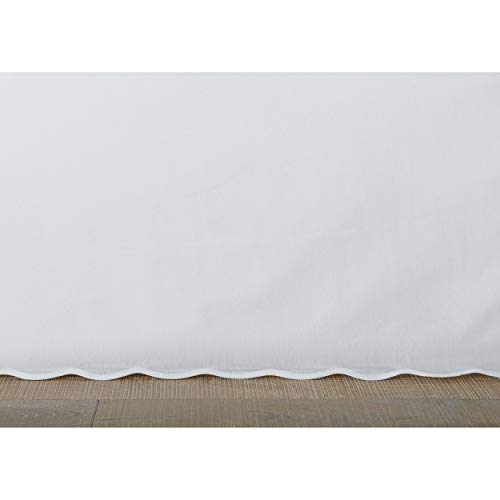  - Queen Bedskirt, Cotton Tailored Bedskirt, Simple Stylish Home Decor (Solid White, Queen)