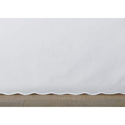  - Queen Bedskirt, Cotton Tailored Bedskirt, Simple Stylish Home Decor (Solid White, Queen)