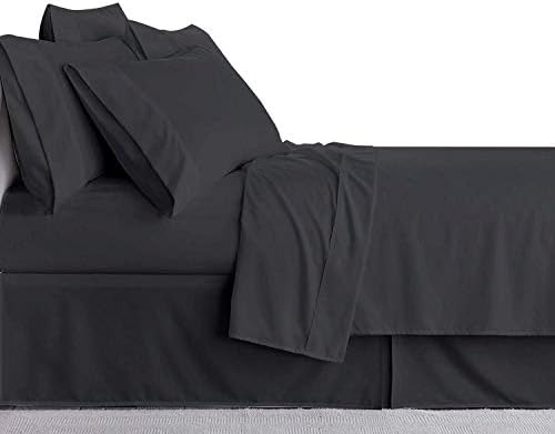  New York Mercado Super Soft, Elegant And Premium Quality, 100% Egyptian Cotton, Made In USA Italian Finish High TC, Long Stapled 4-pc Bedding Sheet Set With 21” Deep Pocket (Full, Elephant Grey)