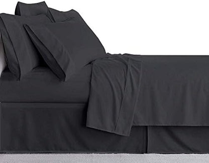  New York Mercado Super Soft, Elegant And Premium Quality, 100% Egyptian Cotton, Made In USA Italian Finish High TC, Long Stapled 4-pc Bedding Sheet Set With 21” Deep Pocket (Full, Elephant Grey)