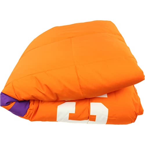 COLLEGE COVERS Everything Comfy Clemson Tigers Reversible Big Logo Soft And Colorful Comforter, Full