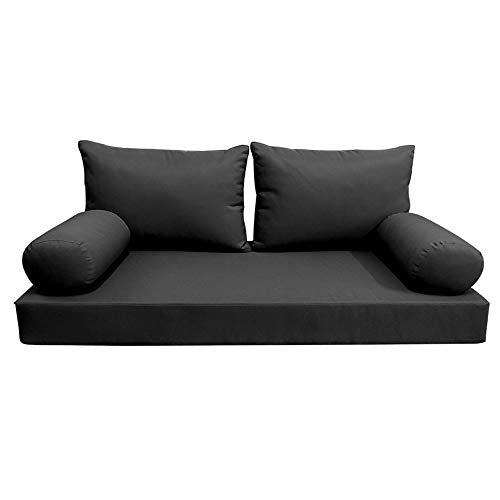  PROLINEMAX |Cover ONLY| Outdoor Style 2 Twin Knife Edge Daybed Mattress Bolster Pillow Fitted Sheet AD003