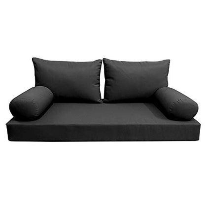 PROLINEMAX |Cover ONLY| Outdoor Style 2 Twin Knife Edge Daybed Mattress Bolster Pillow Fitted Sheet AD003