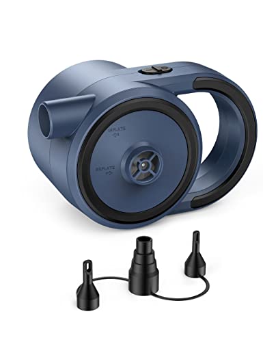 GENERIC Electric Air Pump, Portable Cordless Inflator With 3 Nozzles, 2600mAh Rechargeable Battery, For Air Mattress, Inflatable Swimming Pools, Boat Floats
