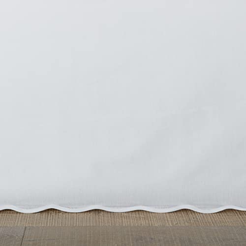  - Queen Bedskirt, Cotton Tailored Bedskirt, Simple Stylish Home Decor (Solid White, Queen)