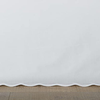  - Queen Bedskirt, Cotton Tailored Bedskirt, Simple Stylish Home Decor (Solid White, Queen)