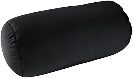 Squishy Deluxe Tube Microbead Bolster Pillow With Stay-Cool Fill & Silky Removable Cover, Flexible, Head, Neck & Back Support For Home & Away, Carrying Case, 13 X 6 Inches, Grey