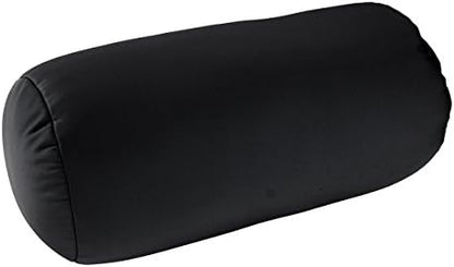  Squishy Deluxe Tube Microbead Bolster Pillow With Stay-Cool Fill & Silky Removable Cover, Flexible, Head, Neck & Back Support For Home & Away, Carrying Case, 13 X 6 Inches, Grey