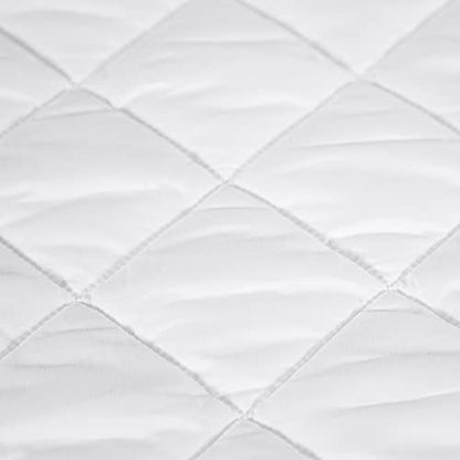  SERTA Power Clean Quilted Soft Waterproof Mattress Pad Protector With 15" Deep Pocket, Full, White
