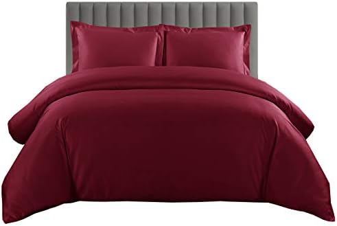  Sheetsnthings Solid 600-Thread-Count, 100-Percent Cotton King-California King Duvet Cover Set With Buttons Enclosure, Chocolate