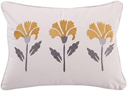  Levtex Home - St. Claire - Quilted Euro Shams Set Of Two (26 X 26 In.) - Paisley - Yellow And White - Cotton Fabric