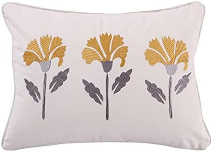  Levtex Home - St. Claire - Quilted Euro Shams Set Of Two (26 X 26 In.) - Paisley - Yellow And White - Cotton Fabric