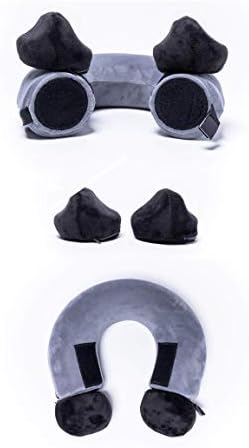  Pieceful Pillow – 3-Piece Memory Foam Travel Neck Pillow Includes 2 Soft Detachable Mini Pillows