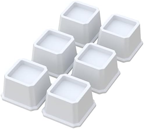  Whynonap Bed Risers 2 Inch Heavy Duty Bed Elevators, Set Of 6 Lifts Up 2000 Lbs Furniture Riser For Sofa And Table, Black