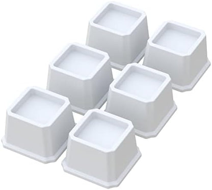  Whynonap Bed Risers 2 Inch Heavy Duty Bed Elevators, Set Of 6 Lifts Up 2000 Lbs Furniture Riser For Sofa And Table, Black