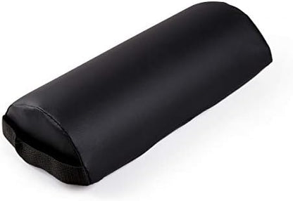  Ibodycare Neck Bolster Pillow For Massage Therapy Table, Yoga, Back Or Knee Support, Wedge For Comfort And Pain Relief, Moon Shaped Table Accessory, Half Round Bed Pad (Black)