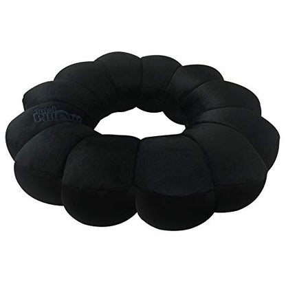  Total Pillow Airplane Travel Pillow, Brushed Microfiber Neck-, Head-, And Lumbar-Support Pillow, Microbead Twistable/Contours Any-Position Travel Pillow, Black