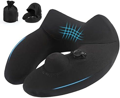  Travelicons Inflatable Travel Pillow,Neck Pillow For Traveling,Airplane Travel Pillw Improved Support Design For Car Sleeping