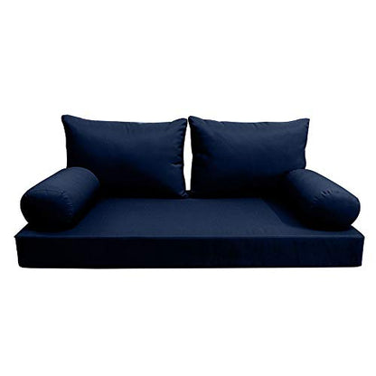 PROLINEMAX |Cover ONLY| Outdoor Style 2 Twin Knife Edge Daybed Mattress Bolster Pillow Fitted Sheet AD101