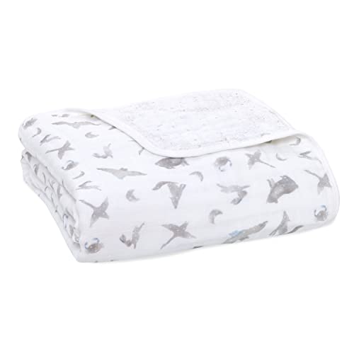  Aden + Anais 100% Organic Cotton Muslin Baby Blanket Crib Bedding For Newborn Baby And Toddler, Nursery Blanket For Boys And Girls, Baby Registry And Shower Gift - Outdoors, Sleepy Forest