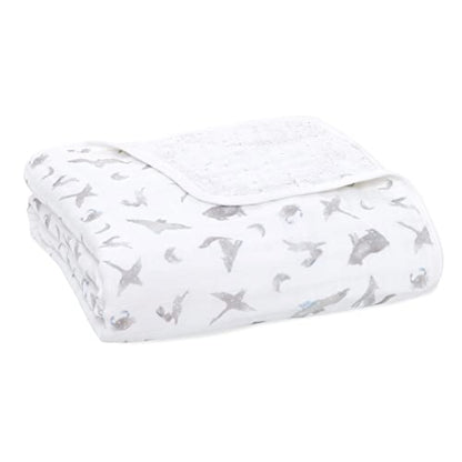  Aden + Anais 100% Organic Cotton Muslin Baby Blanket Crib Bedding For Newborn Baby And Toddler, Nursery Blanket For Boys And Girls, Baby Registry And Shower Gift - Outdoors, Sleepy Forest