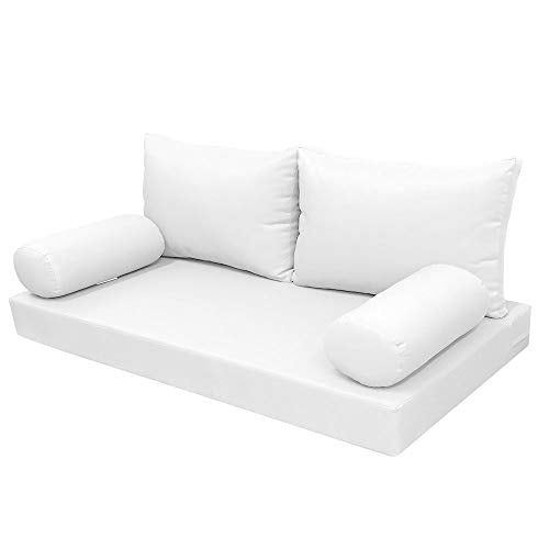  PROLINEMAX |Cover ONLY| Outdoor Style 2 Twin Knife Edge Daybed Mattress Bolster Pillow Fitted Sheet AD106
