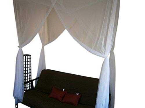  OctoRose ® Twin Size Single Bed White Color 4 Corner/Post Bed Canopy Mosquito Net