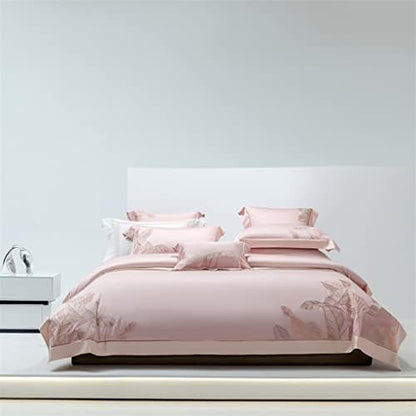  LEIGE Embroidered Four-Piece Set Wide Brimmed Embroidered Quilt Cover Sheet Style Home Textile Bedding Kit (Color : D, Size : 220 * 240cm)