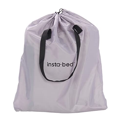  Insta-Bed 19 Inch Raised Height Queen Inflatable Air Bed Mattress With Built In NeverFlat AC Air Pump For Varying Firmness Settings With Carrying Bag