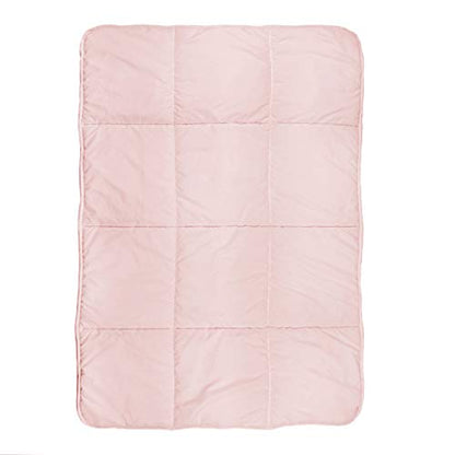  Box Quilted Comforter, Twin Size, Pink