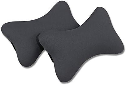  Tianmei 2PCS LMT Cartoon Styling Car Headrest Protect Neck Pillow Cute Fashion Travel Rest Pillow Cushion Pad (LMT - Gray Color 1 Pair)