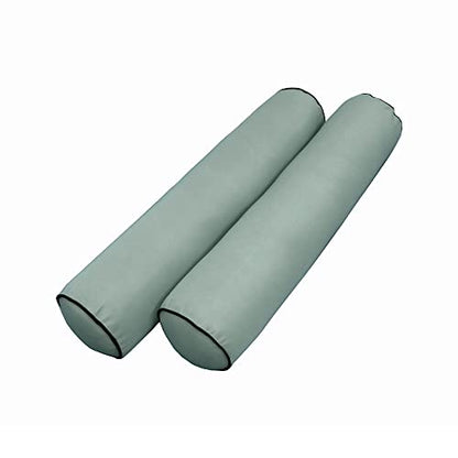  MH GLOBAL |SLIPCOVER ONLY|S5 Outdoor Daybed Mattress Bolster Pillow Cushion Covers Contrast Pipe Trim Queen AD002