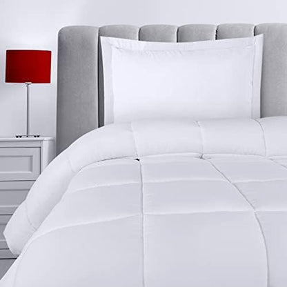  Queen Comforter Set With 2 Pillow Shams - Bedding Comforter Sets - Down Alternative White Comforter - Soft And Comfortable - Machine Washable