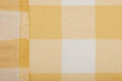  Madison Check Yellow King Size Pillow Cases, Set Of 2, 21" X 37", Buffalo Check Yellow And Ivory Bedding Accent W/Fresh Farmhouse Style