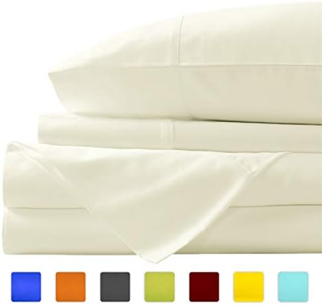  New York Mercado Super Soft, Elegant And Premium Quality, 100% Egyptian Cotton, Made In USA Italian Finish High TC, Long Stapled 4-pc Bedding Sheet Set With 21” Deep Pocket (Full, Elephant Grey)