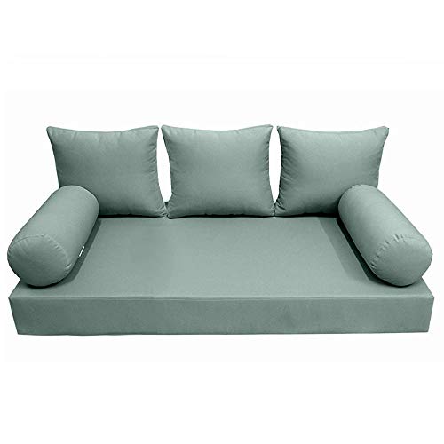  *Cover ONLY*-Style 3 Outdoor Daybed Mattress Bolster Back Pillow Slipcovers Knife Edge Twin-AD002