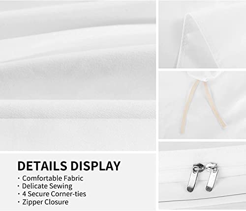  GRANKER 3 Piece Bed Set White Wolf In The Light For All Season, Men/Women Bedroom Hotel Dormitory Guest Room53x79in/135cmX200cm