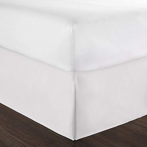  Hotel Luxury King Split Corner Bed Skirt 16 Inch Drop Solid Light Grey 100% Cotton Hotel Quality