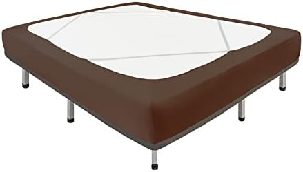  Biscaynebay Decorative Box Spring Cover Queen Size, Ivory Luxurious Jersey Knitting Stretchy Wrap Around 4 Sides Bed Skirt For Home/Hotels, Easy Fit Wrinkle Free Machine Washable
