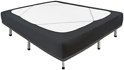  Biscaynebay Decorative Box Spring Cover Queen Size, Ivory Luxurious Jersey Knitting Stretchy Wrap Around 4 Sides Bed Skirt For Home/Hotels, Easy Fit Wrinkle Free Machine Washable