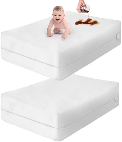  Full Size Mattress Or Box Spring Encasement - Low Profile Fits 5" To 8" Thick - Waterproof Zippered Protector Hypoallergenic Premium Bed Cover Protects From Dust Allergens