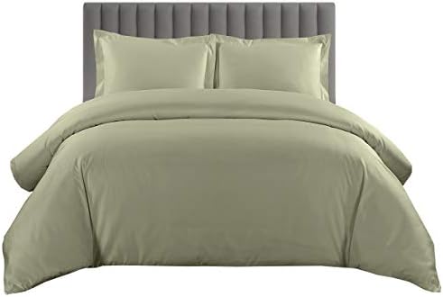  Sheetsnthings Solid 600-Thread-Count, 100-Percent Cotton King-California King Duvet Cover Set With Buttons Enclosure, Chocolate