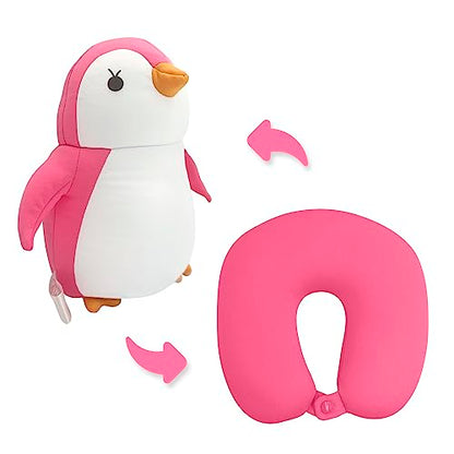  BelkVilo 3-7 Y/O Kids, Travel Pillow Kids, Neck Pillow Kids, Kid Travel Neck Pillow,Neck Pillow,Travelling Pillow Pink, Penguin PillowTravel, Kid Travell, Travel Pillow Girl, Penguin Plush