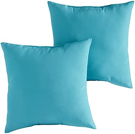  Greendale Home Fashions Outdoor 17-inch Square Throw Pillow, Set Of 2, Coral Stripe 2 Count