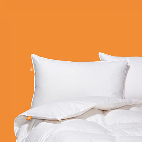  . - All Season White Goose Feather Duvet Comforter Twin Size - 233 TC Shell 100% Cotton - Oeko TEX Certified