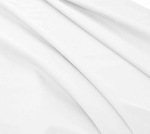  Ruffled Bed Skirt With Split Corners-Three Sided Coverage With Platform-Split Corner Bed Skirts-Dust Ruffle With Split Corners-Ruffled Gather Bed Skirt (White -Queen 21" Drop)